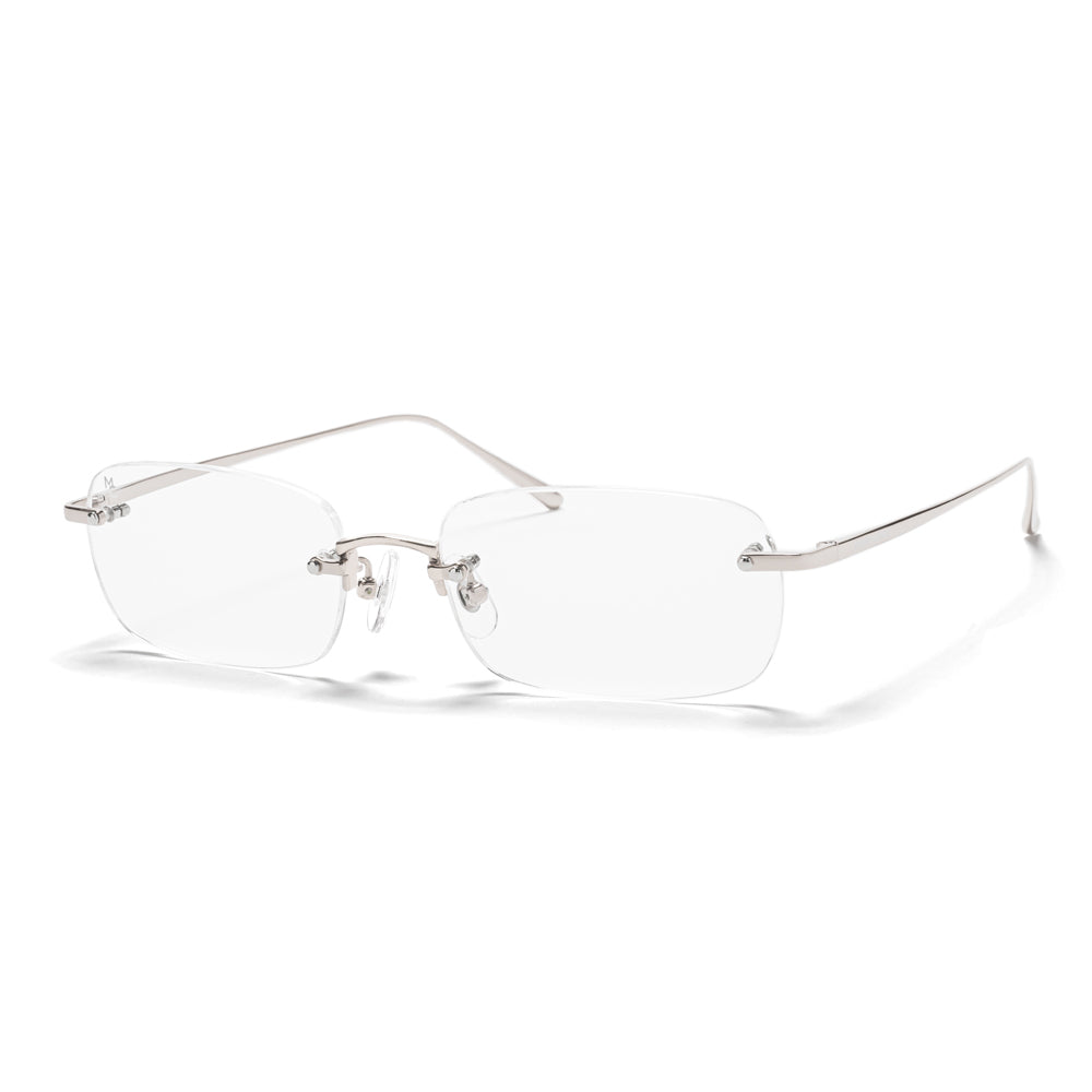 リムレス サングラス シルバー