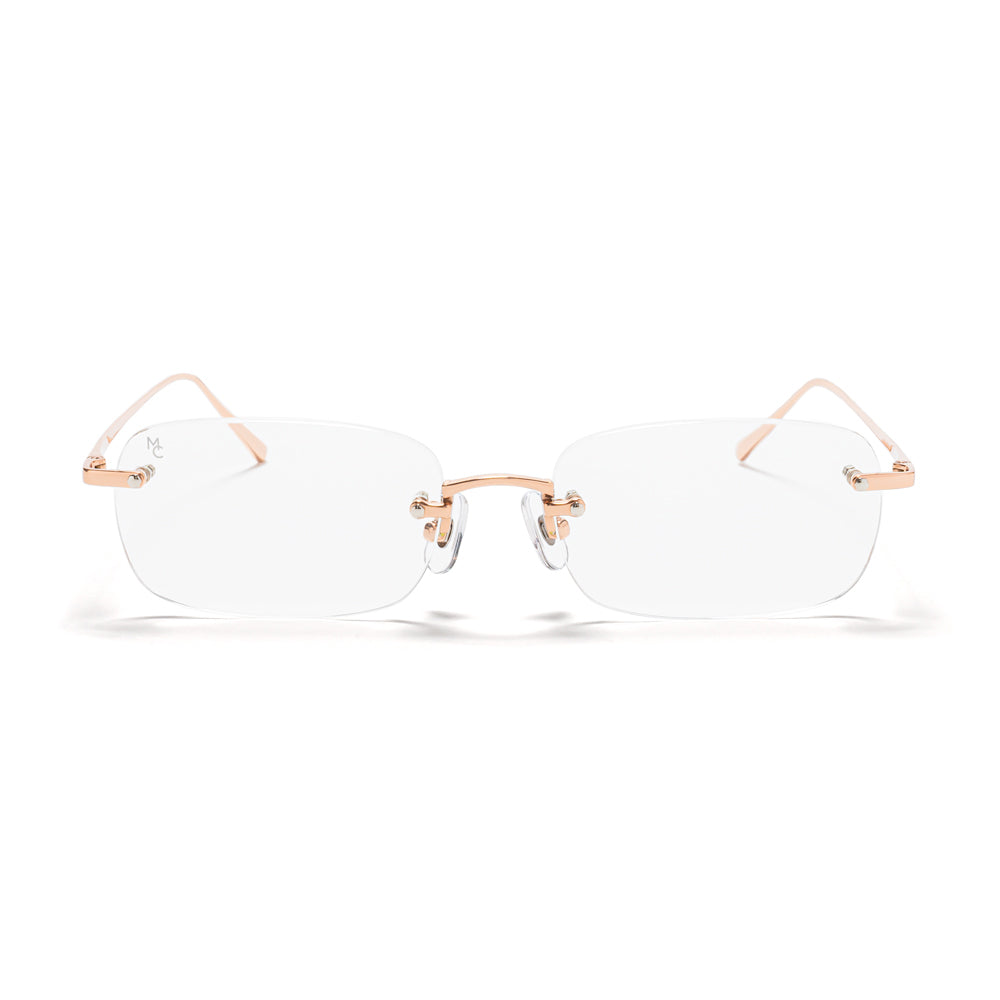 リムレス サングラス ローズ