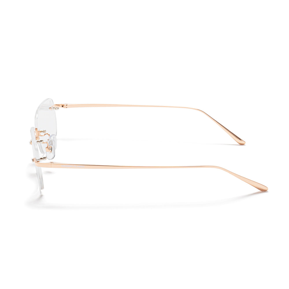 リムレス サングラス ローズ