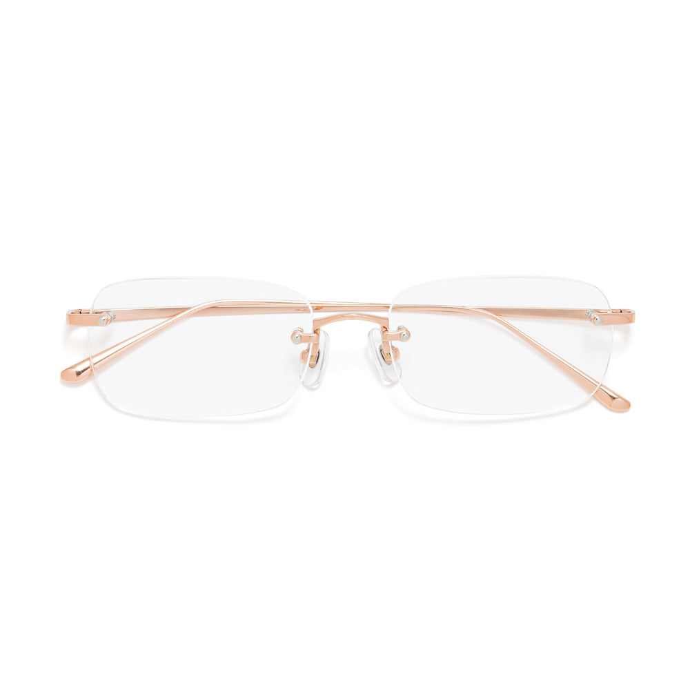 リムレス サングラス ローズ