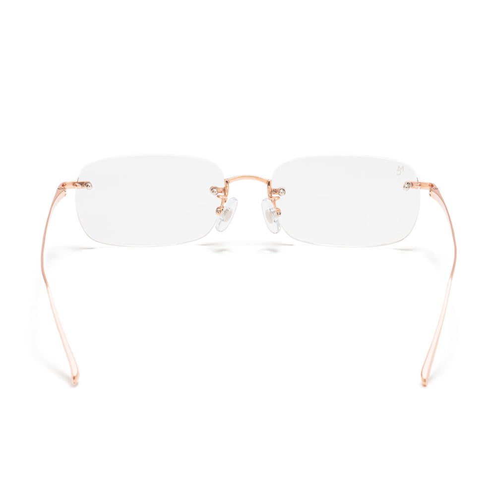 リムレス サングラス ローズ