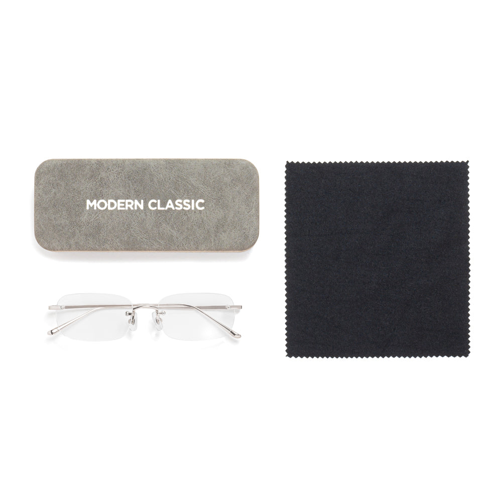 リムレス サングラス シルバー