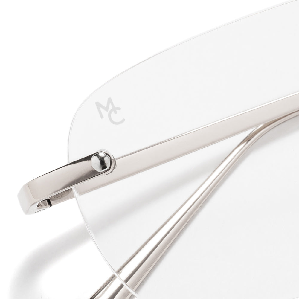 リムレス サングラス シルバー