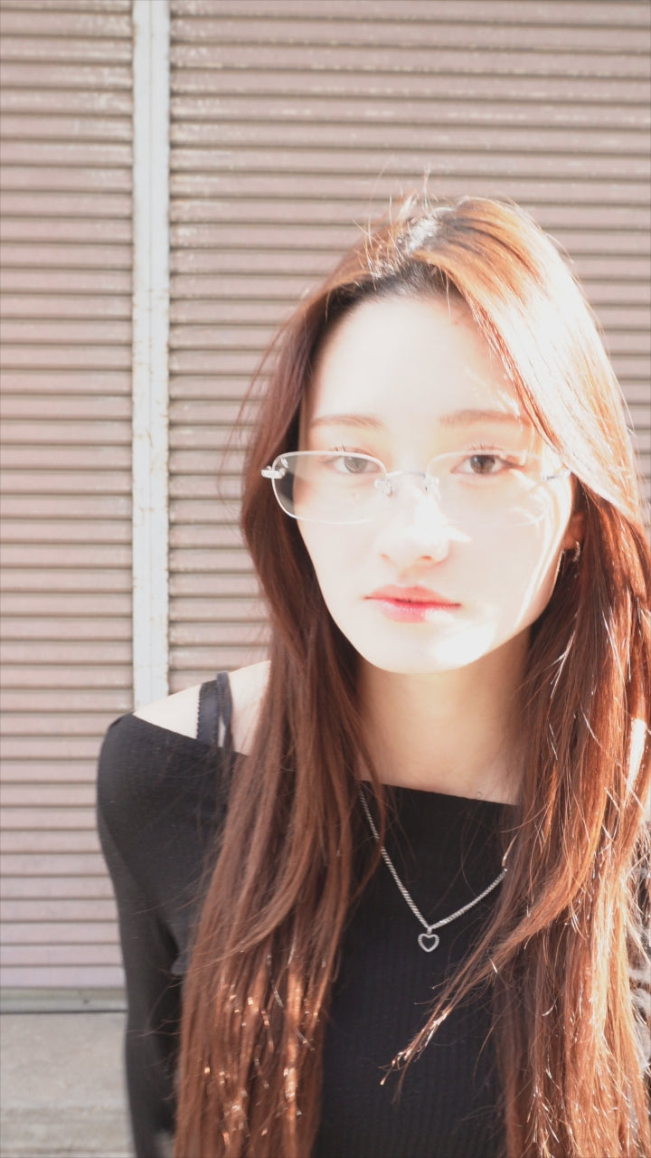 リムレス サングラス ローズ