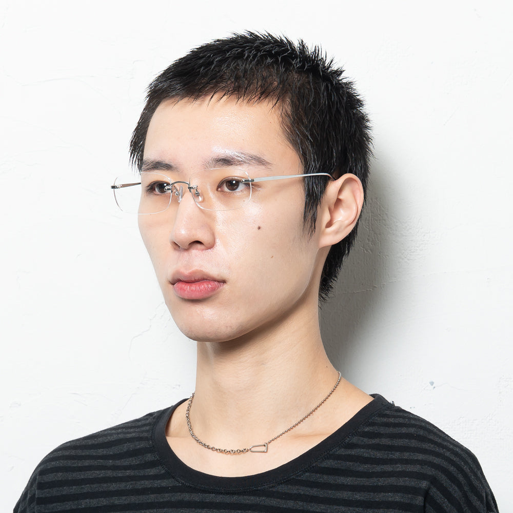 リムレス サングラス シルバー